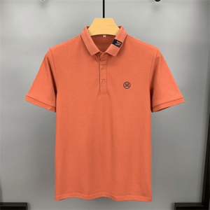 Men's Fashion Casual Embroidered T-shirt - brown
