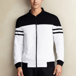 Mens Lightweight Winter Varsity Jackets - White